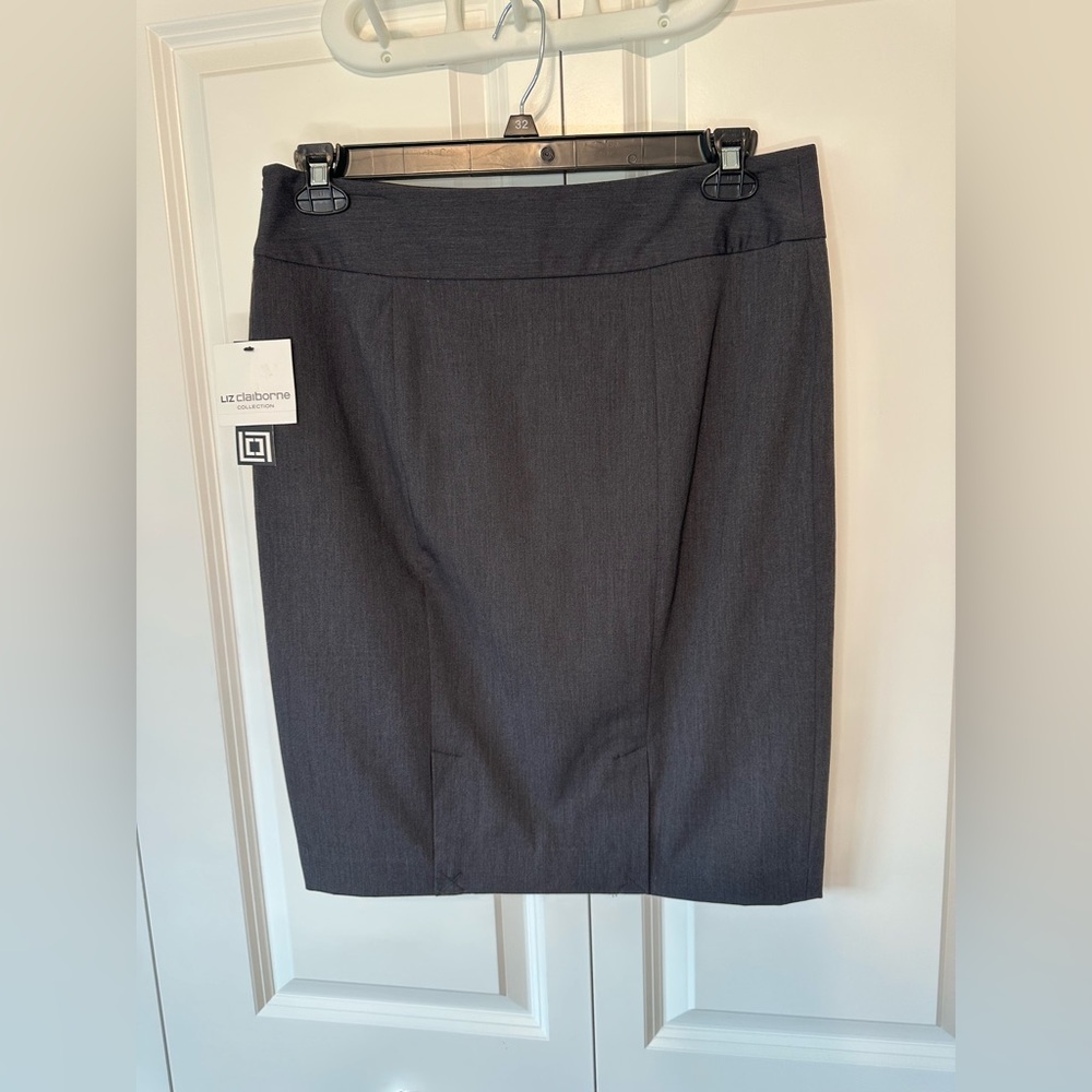 Liz Claiborne Women's Charcoal Pencil Skirt Business Casual